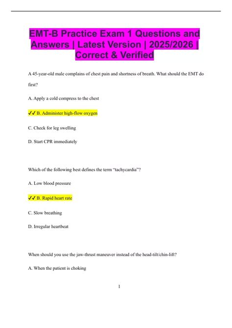 Read Emt B Practice Test 