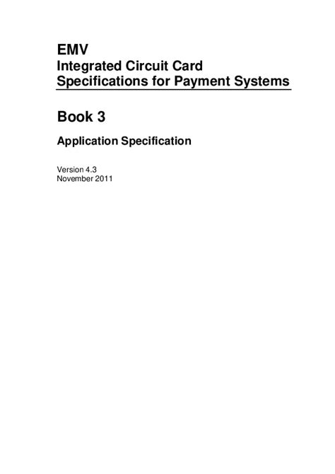 Full Download Emv Integrated Circuit Card Specifications For Payment Systems 