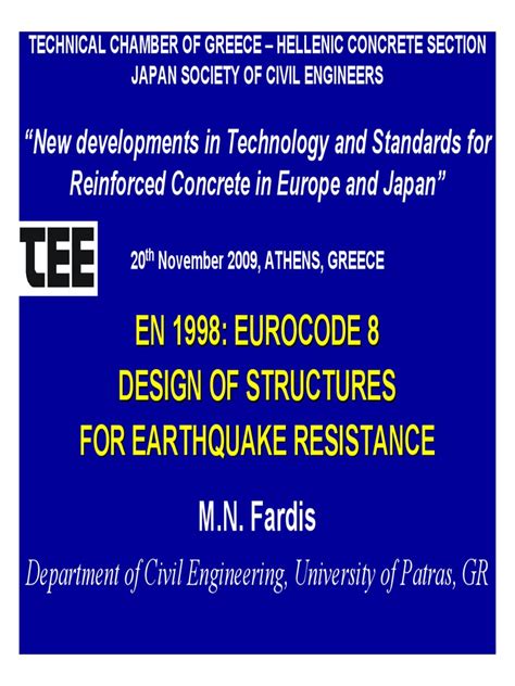 Read Online En 1998 Eurocode 8 Design Of Structures For Earthquake 