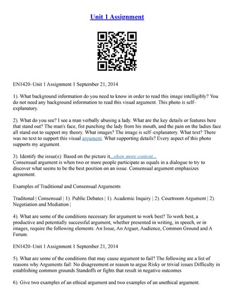 En1420 Unit 1 Assignment 1