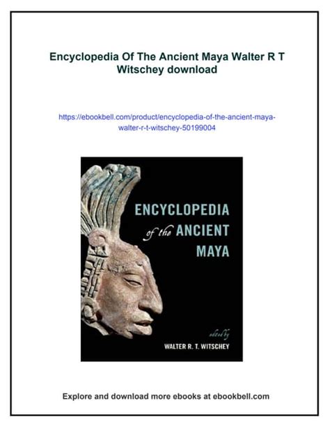Encyclopedia Of The Ancient Maya