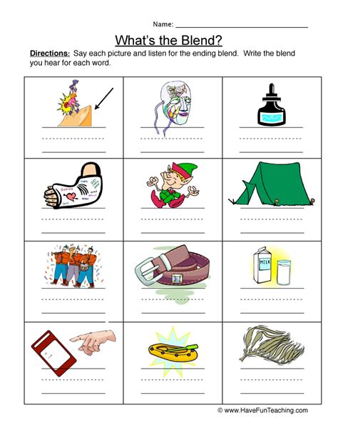 End Blends Worksheets Easy Teacher Worksheets List Of Ending Blends - List Of Ending Blends