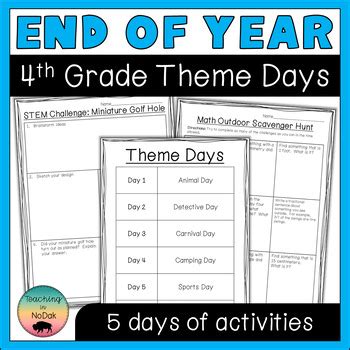End Of Year 4th Grade Math Assessment