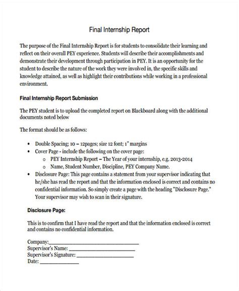 Download End Of Internship Paper 