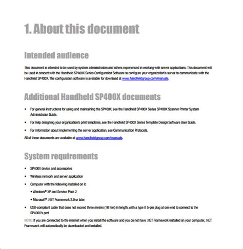 Read End User Guide Template 