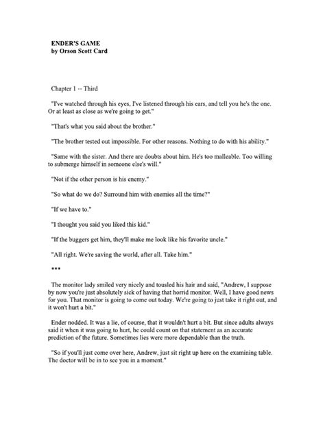 Enders Game Chapter 8 Summary
