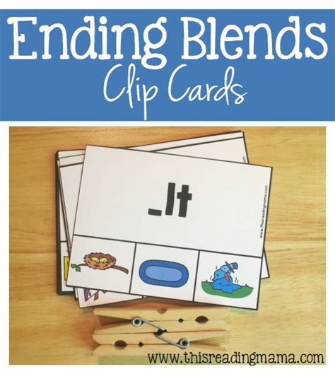 Ending Blends Clip Cards Free Printable This Reading List Of Ending Blends - List Of Ending Blends