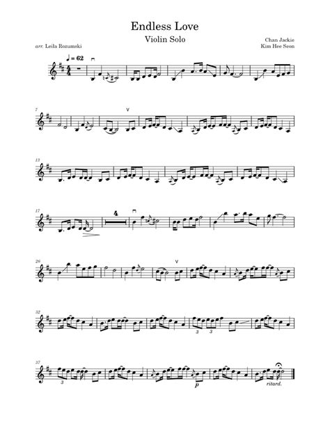 endless love violin sheet