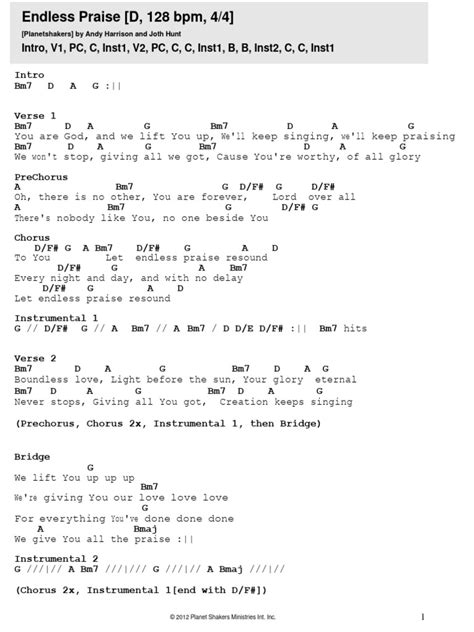 Endless Praise Lyrics