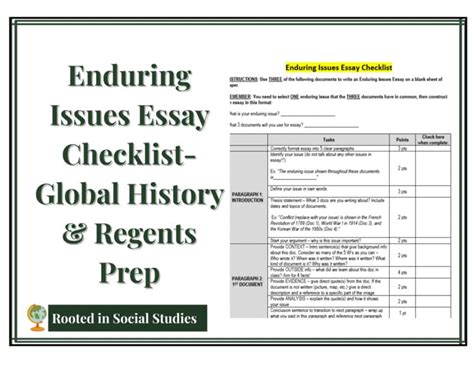 Enduring Issue Essay Checklist