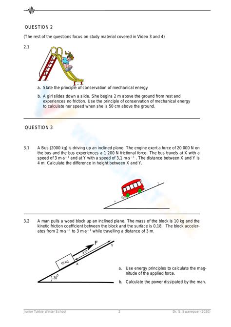 energy and machines practice exercises answer