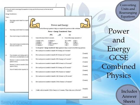 Energy Calculations Worksheets Gcse Physics Paper 1 Physics Energy Worksheet - Physics Energy Worksheet