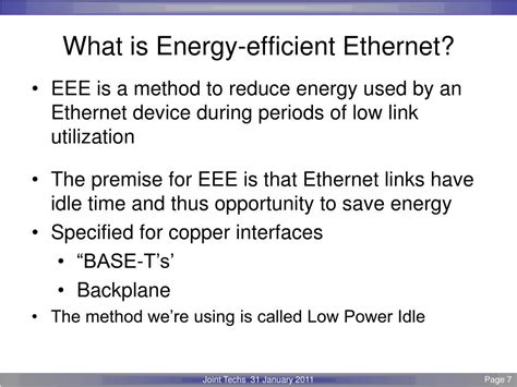 Energy Efficient Ethernet
