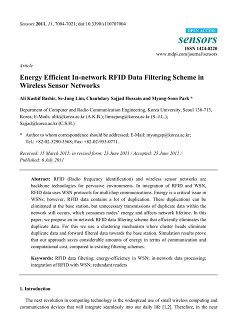 Read Energy Efficient In Network Rfid Data Filtering Scheme In 