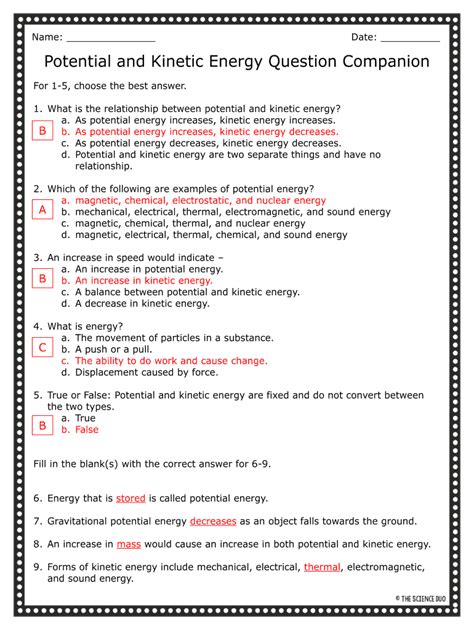 Read Energy Questions And Answers 