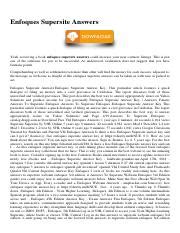 Enfoques Answers