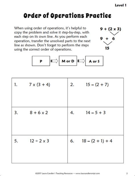 Engaging Math Activity Order Of Operations Color By Order Of Operations Color Worksheet - Order Of Operations Color Worksheet