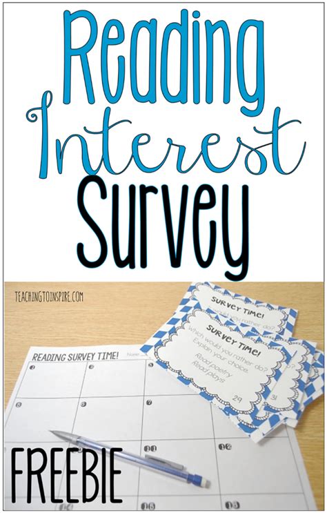 Engaging Reading Interest Survey Activity Free Reading Interest Survey For Students - Reading Interest Survey For Students