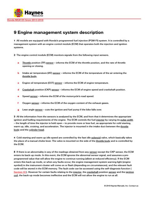 Engine Management System Description