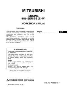 engine workshop manual 4g9 e w mivec