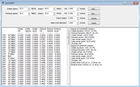 Read Engine Camshaft Calculator 