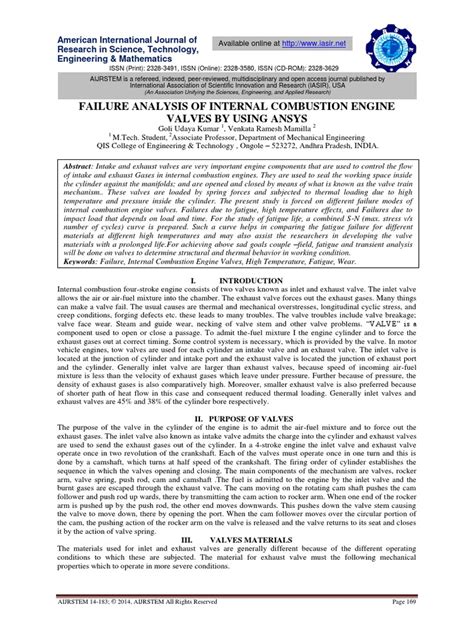 Read Online Engine Internal Combustion Failure Analysis 
