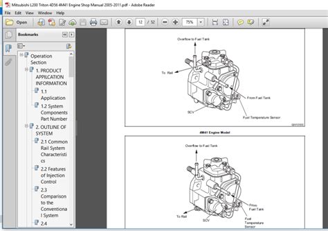 Download Engine Workshop Manual 4M41 Mitsubishi Motors 