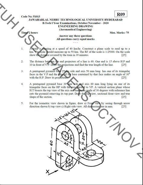 Engineering Drawing 1st Year Jntu