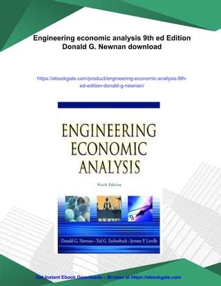 Engineering Economics Analysis 9th Ed Solutions