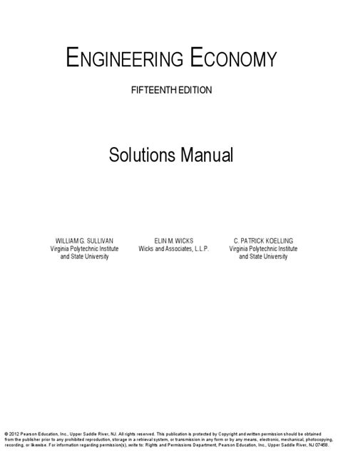 Engineering Economy 15th Edition Solution Manual Download