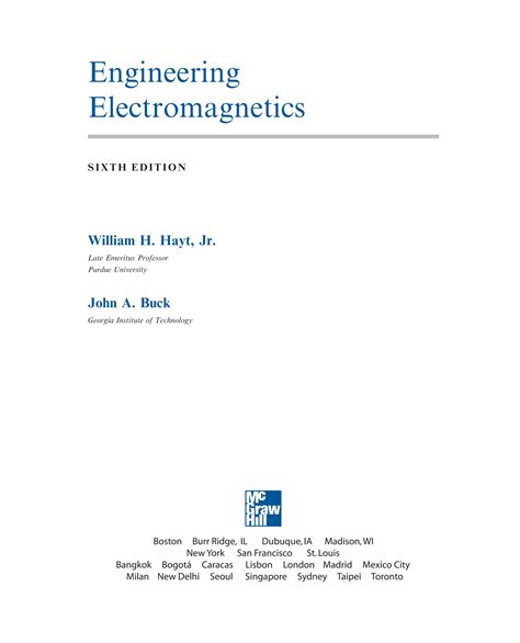 Engineering Electromagnetics 6th Edition
