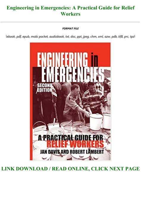 Engineering In Emergencies A Practical For Relief Workers