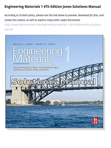 Engineering Materials 1 4th Edition Solution