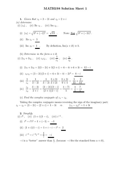 Engineering Mathematics 1 Solved