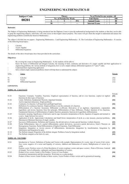 Engineering Mathematics I Sbte Home Page