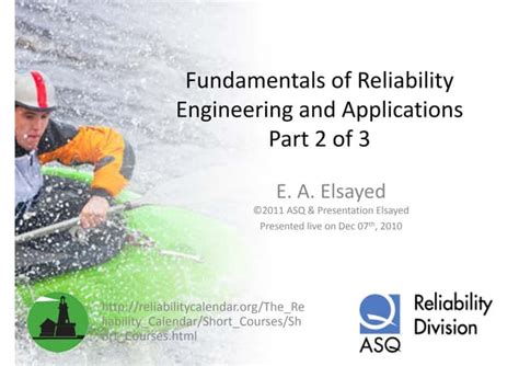 Engineering Reliability Fundamentals And Applications