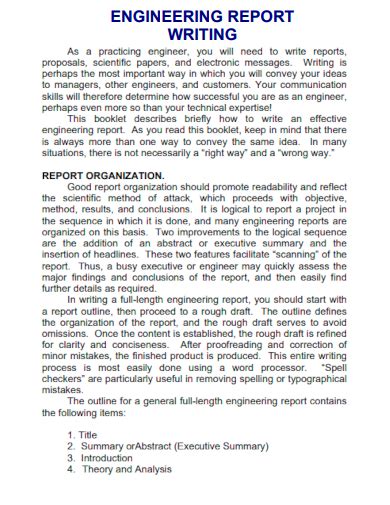 Engineering Report Writing Open Computing Facility
