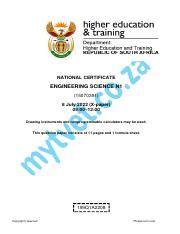 Engineering Science N1 Answer Paper And Memos