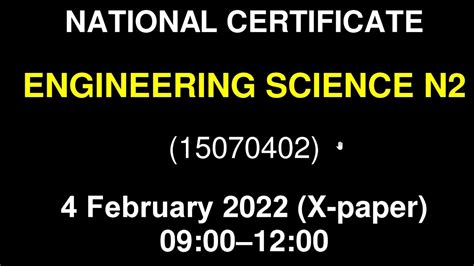 Engineering Science N2 Exam Question Papers