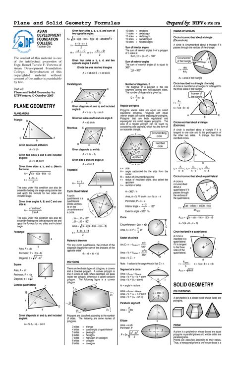 Engineering Solid Mensuration