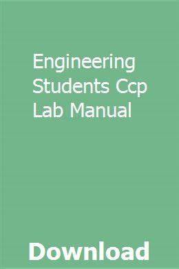 engineering students ccp lab manual