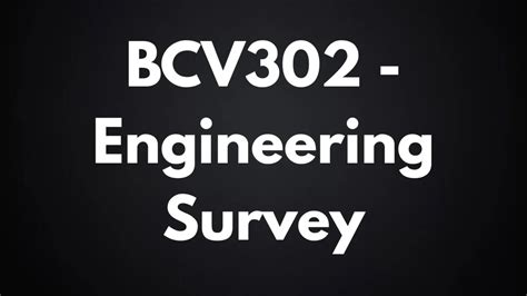 Engineering Survey 1 Notes Vtu