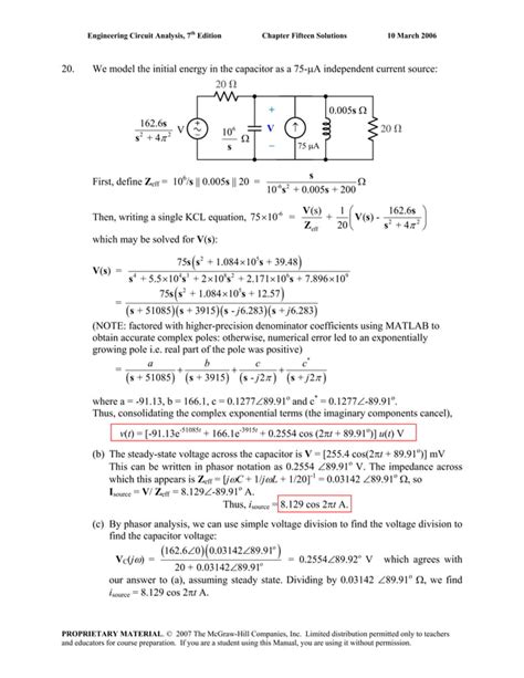 Read Online Engineering Circuit Analysis 7Th Edition Practice Problem 