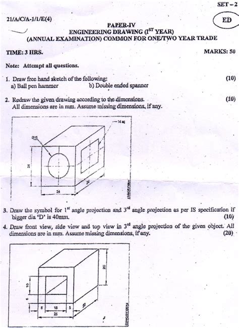 Full Download Engineering Drawing Previous Question Papers 