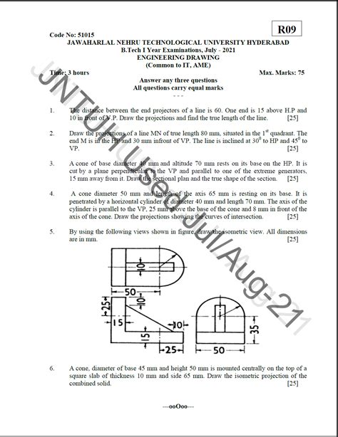 Download Engineering Drawing Previous Question Papers Jntuh 