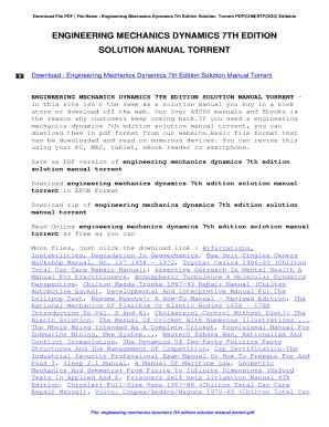 Full Download Engineering Dynamics 7Th Edition Solutions Manual Free 