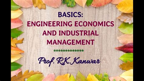 Download Engineering Economics And Industrial Management 