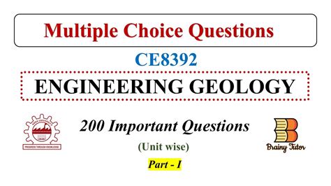 Download Engineering Geology Objective Question 