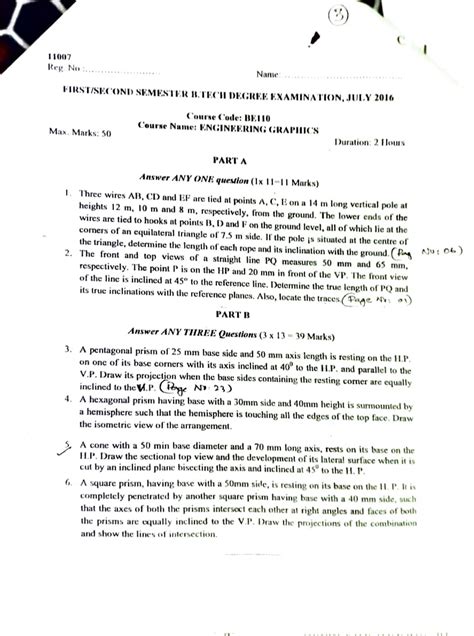 Download Engineering Graphics Solved Question Papers Aviity 