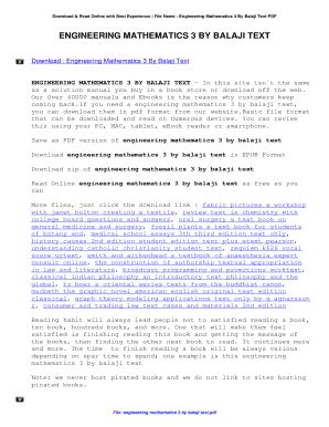 Read Online Engineering Mathematics 3 By Balaji File Type Pdf 